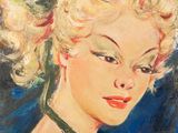 une image représentant un tableau d'une femme aux cheveux blonds