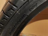 tire tread on the left side of the tire