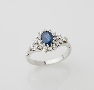 a sapphire and diamond ring
