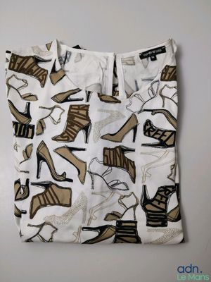 white shorts with high heels and high heels print on them