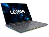 a close up of a laptop on a white background with the word legion on the screen
