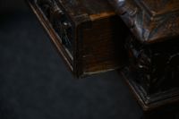 Table bureau en bois sculpté ouvrant par deux tiroirs en cei… (photo 3)
