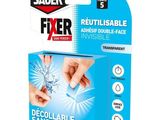 une boîte d'autocollants transparents sur laquelle figure une main tenant une brosse à dents