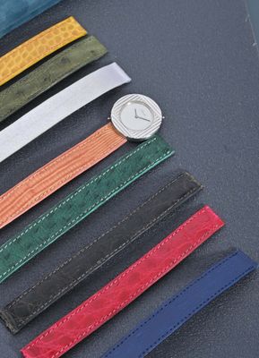 POIRAY - Ma Première Montre bracelet dame en acier et cuir