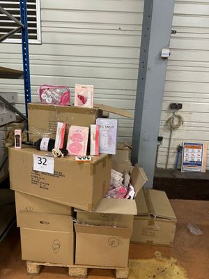 many boxes stacked on top of each other in a warehouse