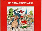 a red book cover with an image of a man riding a horse