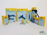 a lot of different types of staplers in the box