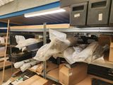 many boxes and boxes on the shelves in the warehouse