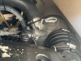 a close up of the engine of a car
