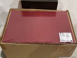 a box with a red cover and a black box with a red lid