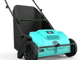 a close up of a lawn mower on a white background