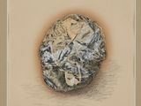 une image représentant un dessin d'un rocher dans un cadre