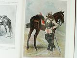 a book with a picture of a man on a horse