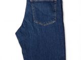 the back of a pair of blue jeans on a white background