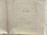 a piece of paper with writing on it on a table
