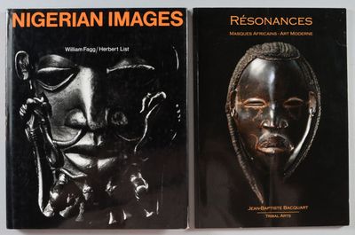 deux couvertures de livres représentant des motifs africains sur un fond blanc