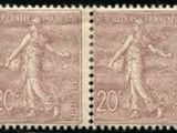 a pair of stamps with a woman on them