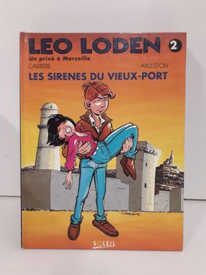 la couverture du livre « Leo Loden », avec un dessin représentant un homme portant un enfant