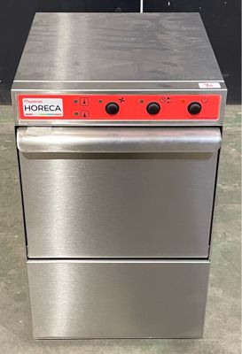 a silver dishwasher sitting on top of a counter top