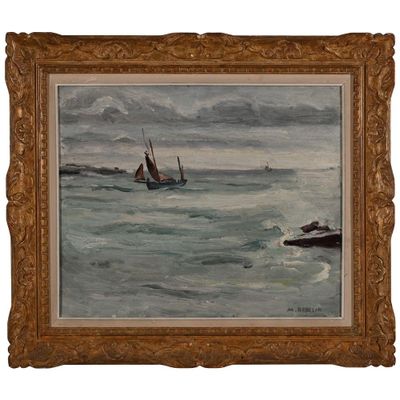 ASSELIN Maurice. (1882-1947). « Concarneau, bateau dans la t… - Photo 1