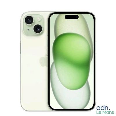 an apple iphone 11 is shown with a green apple logo on the screen