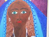 a picture of a painting of a woman with a crown on her head