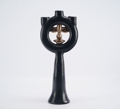 Jean MARAIS (1913-1998) Candélabres, visage ajouré, chandeli…