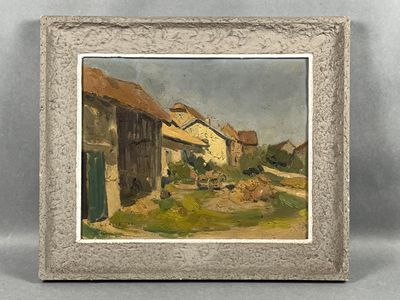Lucien CALLE (1909-1988). Rue de village.