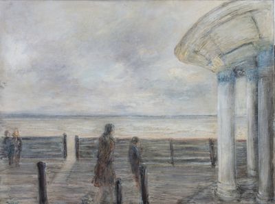 Hervé THIBAULT (né en 1944) Plage en Normandie