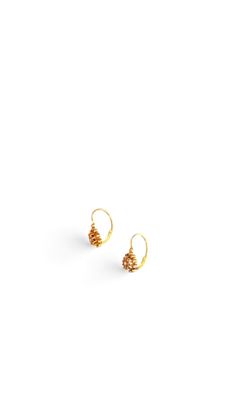 gold plated earrings with a small tear shaped design