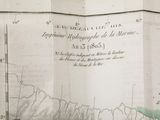 an old map of a mountain range in the middle of a forest