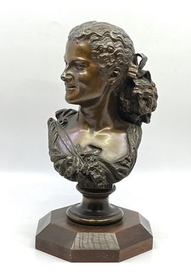 D'après Antonio Giovanni LANZIROTTI (1839-1921) "le Lilas". Buste en b - Photo 1