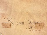a wooden box with writing on it that says come to rose