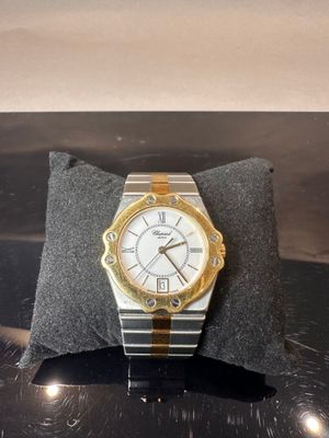 CHOPARD Montre bracelet mixte en acier et or jaune, grand mo…