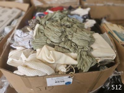 a box full of clothes that is sitting on a table
