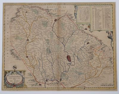 BLAEU (Guillaume) Cenomanorum Galliae regionis typus vulgo L…