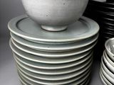 a lot of plates and bowls stacked on top of each other