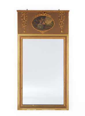 l'image d'un miroir avec une peinture au dos de celui-ci