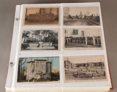 un livre ouvert sur lequel figurent de nombreuses photos de bâtiments