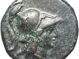 a close up of a coin with a horse on it
