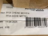 a box with a barcode on it sitting on a table