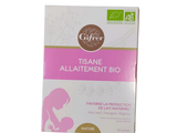une boîte sur laquelle est apposée une étiquette portant la mention « tisane allatment bio »