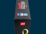 a black box with a lego figure inside of it
