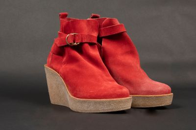 CARVEN Paris- Haute couture Veste courte en crèpe de soie ro…