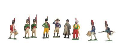 many figurines of men dressed in military uniforms