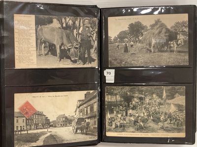 plusieurs vieilles photos en noir et blanc représentant des éléphants et des gens dans une ville