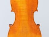 an old violin with a wooden back and a long neck
