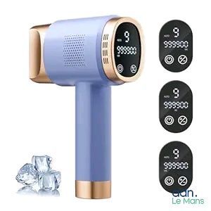 an image of a blue hair dryer with four different buttons