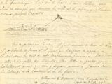 une lettre manuscrite, rédigée à l'encre noire sur une feuille de papier jaune