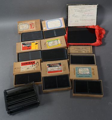 many boxes of different items that are on the table